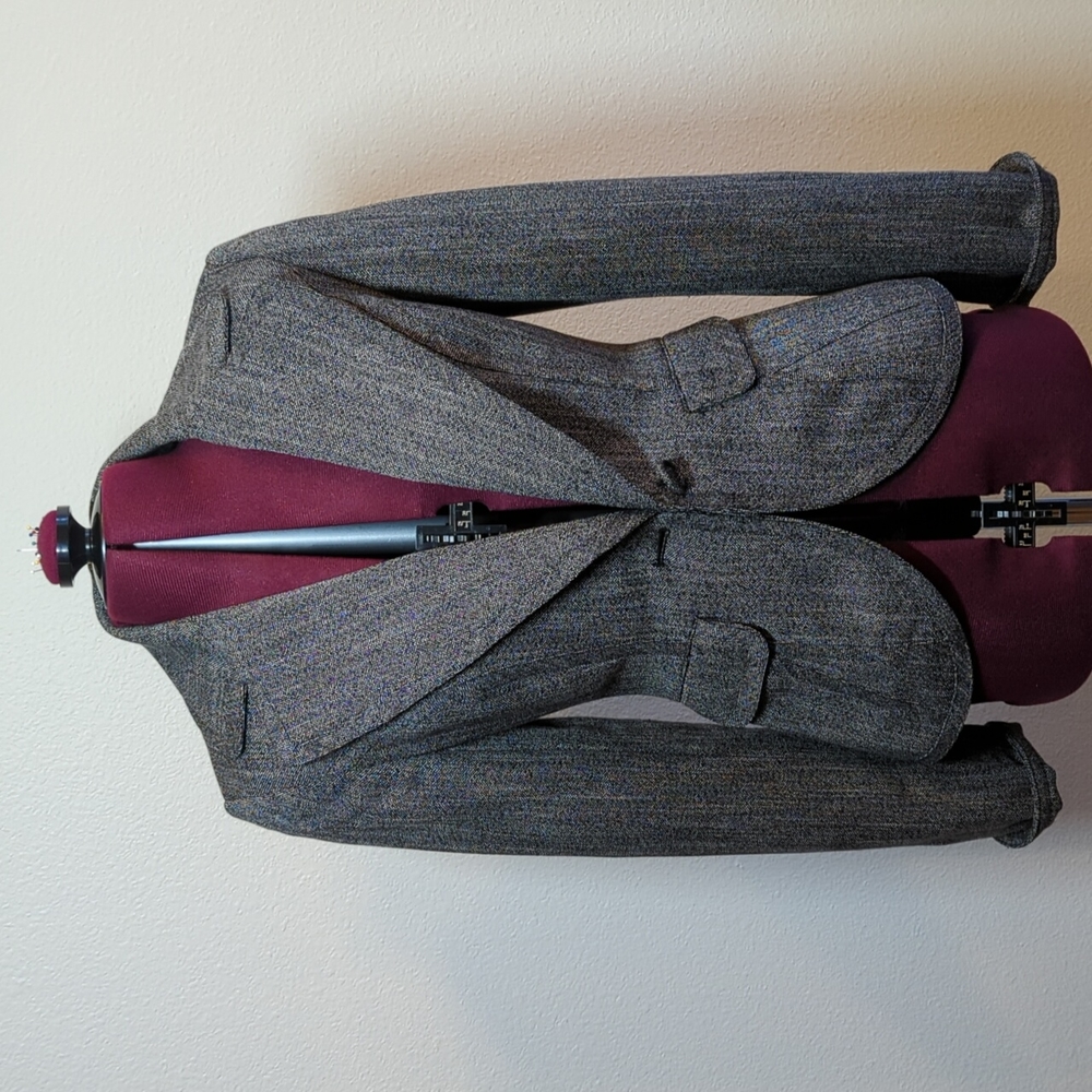 WHBM White House Black Market Women's Blazer 00 gray grey suit jacket 🧥 fit 🥰